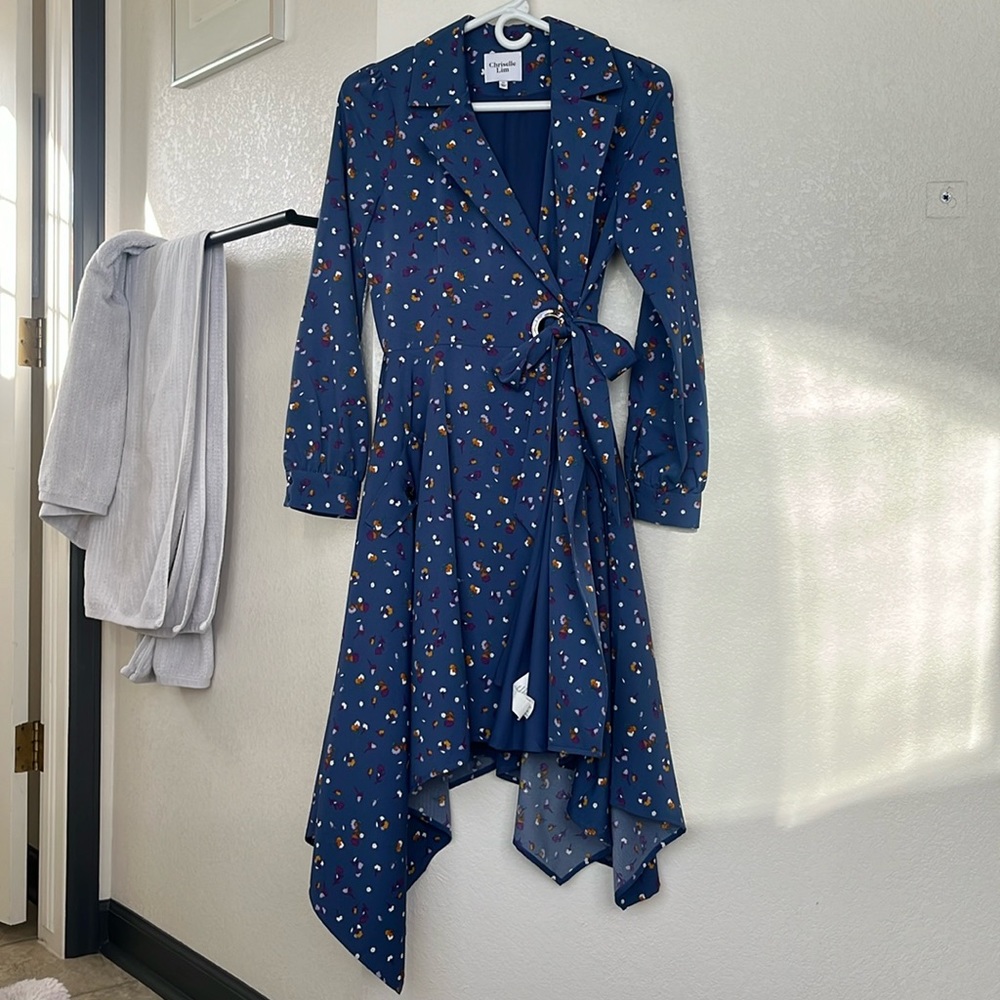 EUC Chriselle Lim Wren Floral Print Trench Dress